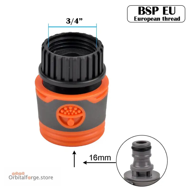 1/2’’ 3/4’’ 1’’ Garden Hose Quick Connector - Stopwater Plastic Coupler for Tap & Watering Gun - W