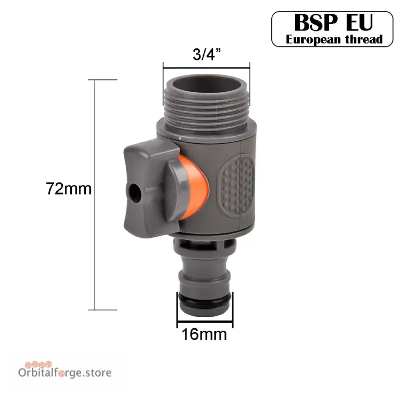 1/2’’ 3/4’’ 1’’ Garden Hose Quick Connector - Stopwater Plastic Coupler for Tap & Watering Gun - H