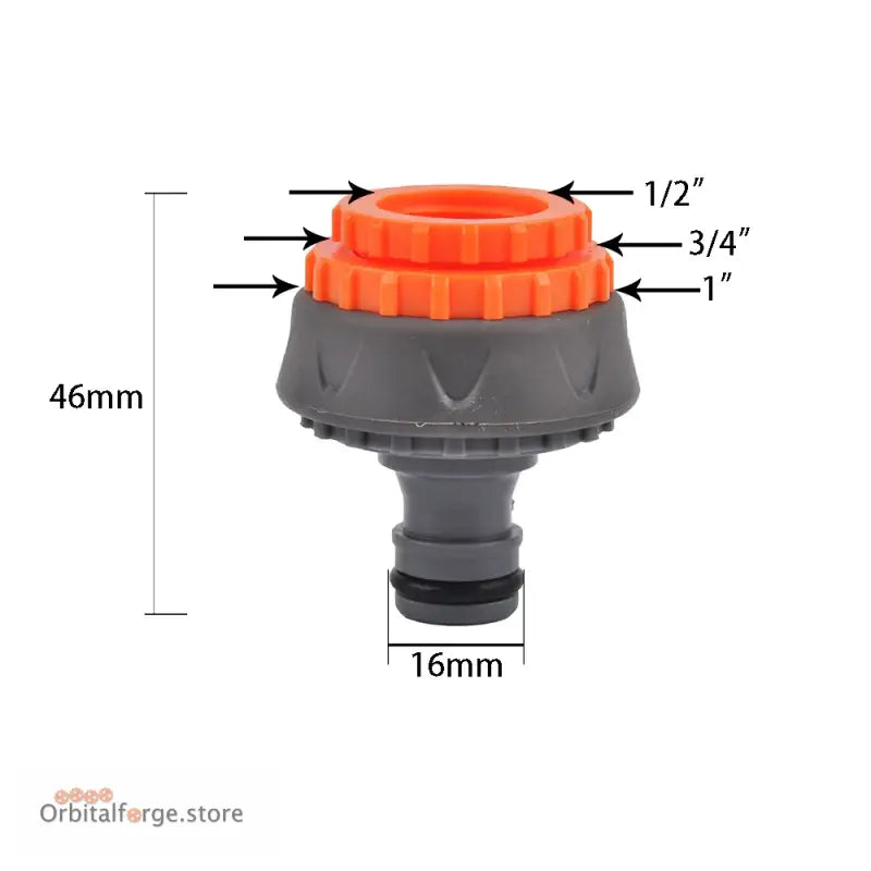 1/2’’ 3/4’’ 1’’ Garden Hose Quick Connector - Stopwater Plastic Coupler for Tap & Watering Gun - D