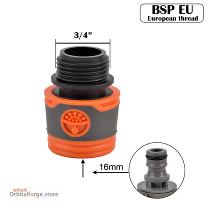 1/2’’ 3/4’’ 1’’ Garden Hose Quick Connector - Stopwater Plastic Coupler for Tap & Watering Gun - V