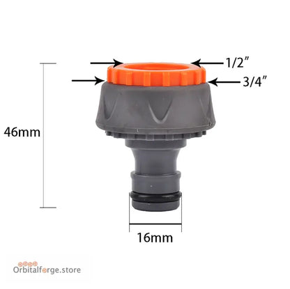 1/2’’ 3/4’’ 1’’ Garden Hose Quick Connector - Stopwater Plastic Coupler for Tap & Watering Gun - C