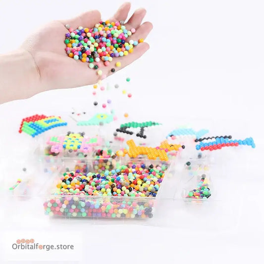 1000-Piece DIY Water Spray Magic Beads Set - Colourful Crystal Beads Craft Kit for Kids Ages 3 + - 1000 pcs random bead