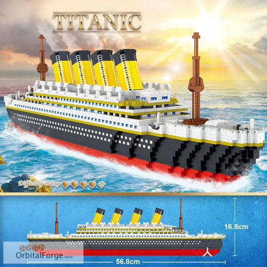 4000 + Piece Titanic Model Cruise Ship Building Blocks - Boat Bricks Collection for DIY Construction & Gifts - 4173pcs