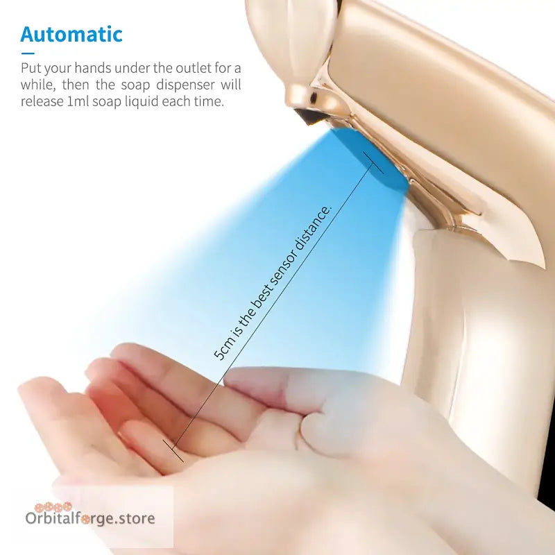 400ML Automatic Soap Dispenser - Touchless Hands-Free Liquid Container for Kitchen & Bathroom