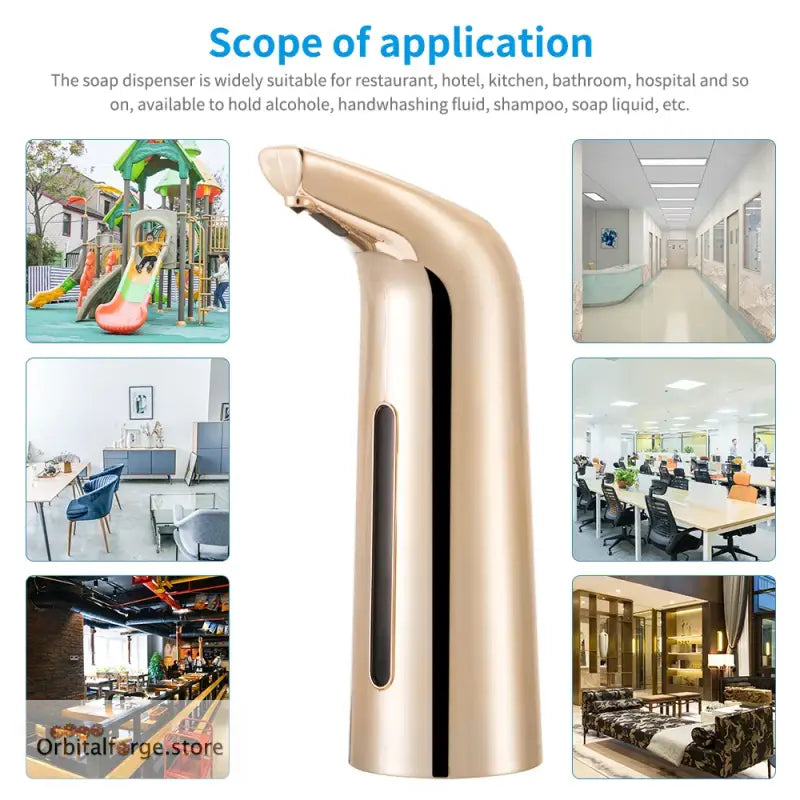 400ML Automatic Soap Dispenser - Touchless Hands-Free Liquid Container for Kitchen & Bathroom