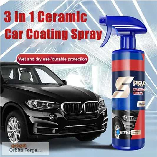 500ML/120ML 3-in-1 High Protection Car Coating Spray - Ceramic Car Wax Polish Wash & Hydrophobic Top Coat