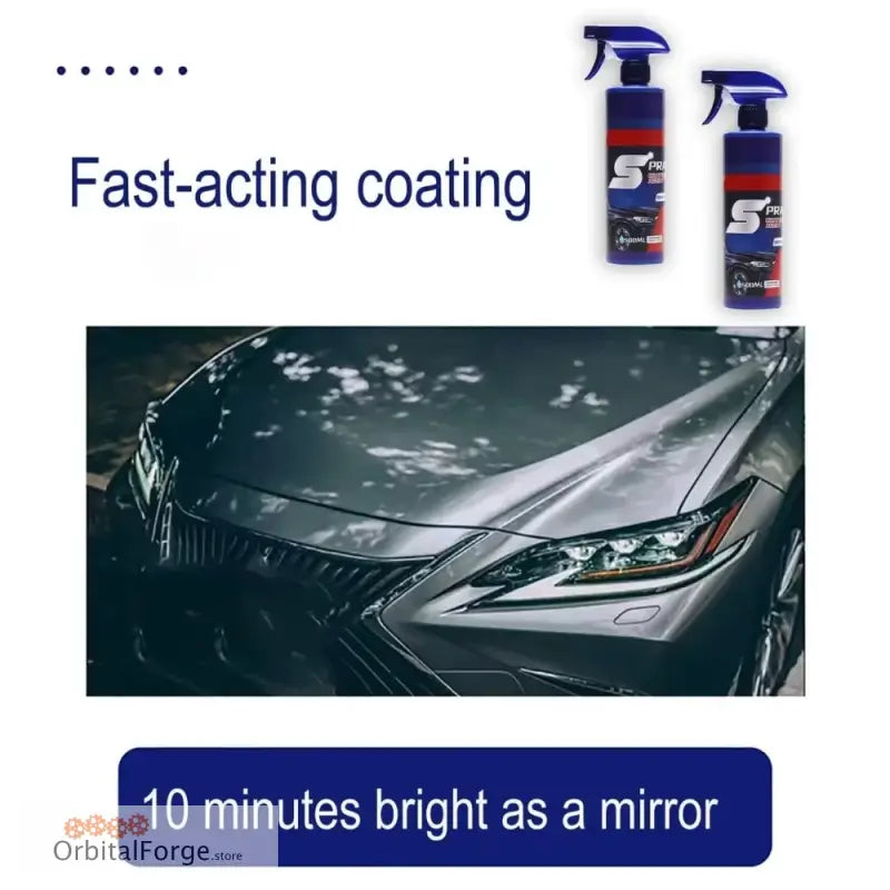 500ML/120ML 3-in-1 High Protection Car Coating Spray - Ceramic Car Wax Polish Wash & Hydrophobic Top Coat