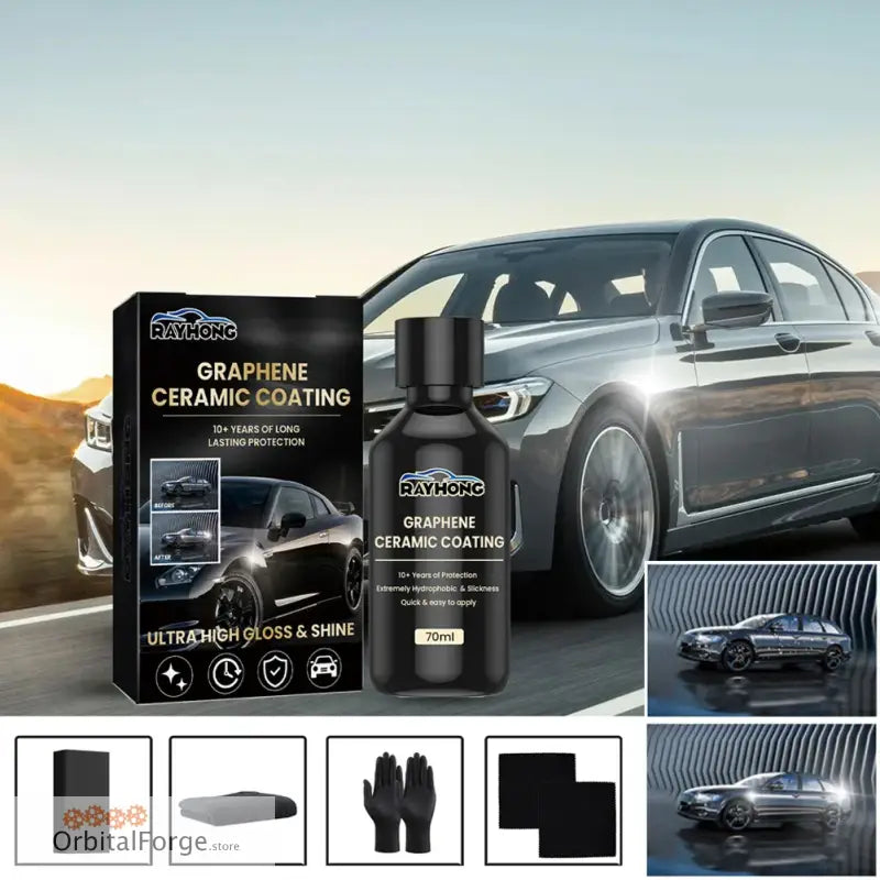 70ml Graphene Ceramic Coating - Car Detailing Polishing Liquid with Waterproof Anti-Scratch Hydrophobic Protection