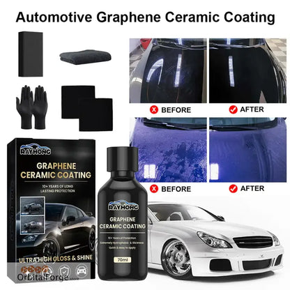 70ml Graphene Ceramic Coating - Car Detailing Polishing Liquid with Waterproof Anti-Scratch Hydrophobic Protection