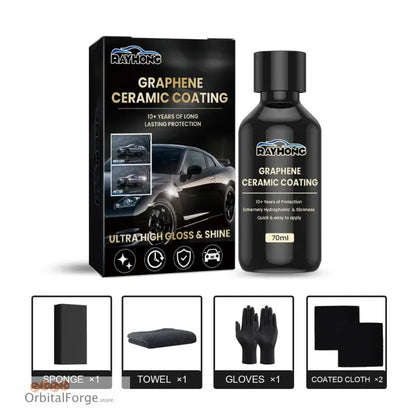 70ml Graphene Ceramic Coating - Car Detailing Polishing Liquid with Waterproof Anti-Scratch Hydrophobic Protection