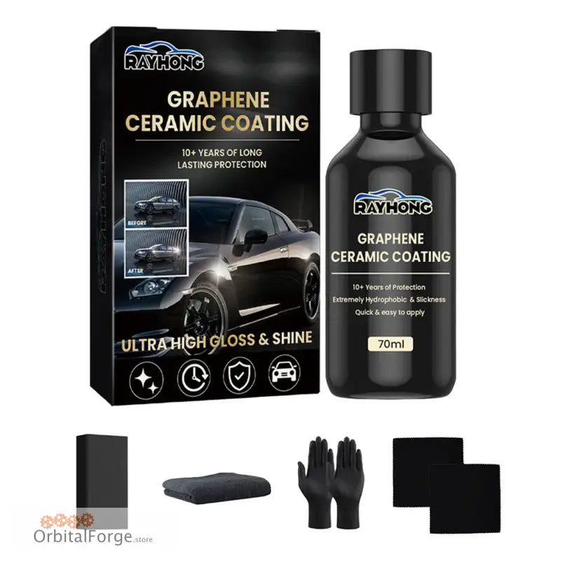 70ml Graphene Ceramic Coating - Car Detailing Polishing Liquid with Waterproof Anti-Scratch Hydrophobic Protection