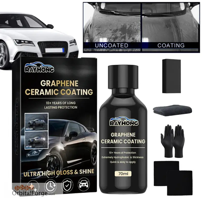 70ml Graphene Ceramic Coating - Car Detailing Polishing Liquid with Waterproof Anti-Scratch Hydrophobic Protection