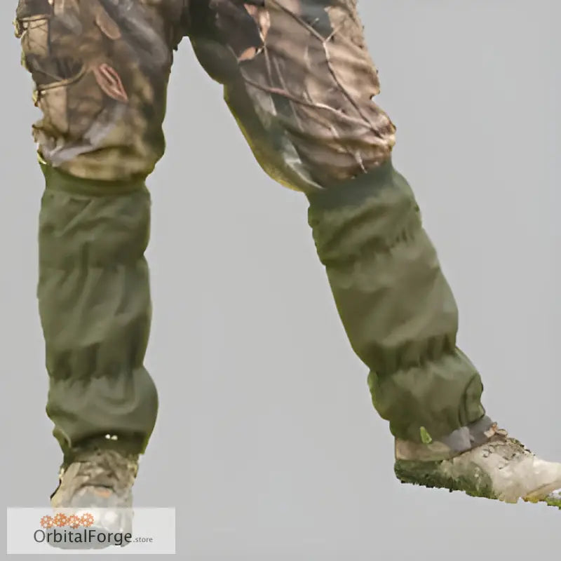 Military-style tactical pants with 900d Oxford waterproof snake bite protection and boots