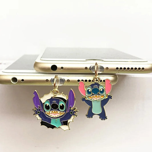 Stitch Phone Anti-Dust Plug - Metal Charging Port Protector for iPhone, Samsung, Xiaomi, Huawei (Type C)