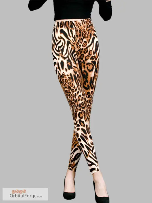 Animal Print Camouflage Leggings with slim stretch fit perfect for casual wear