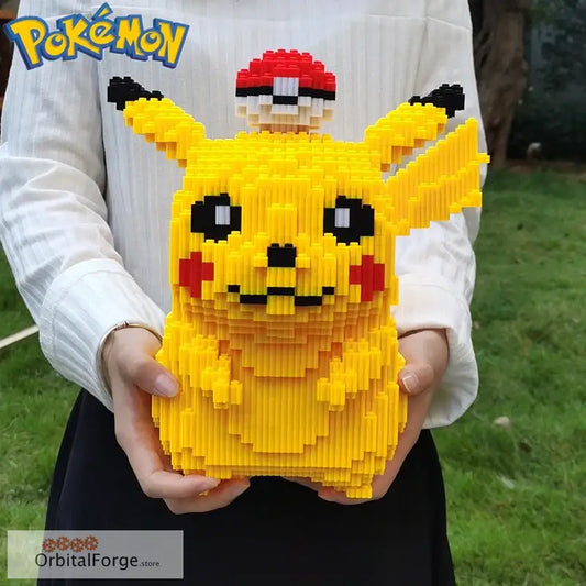 Blocky Pikachu figure.