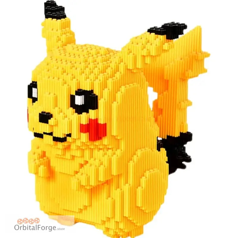 Yellow Pikachu building block figure.