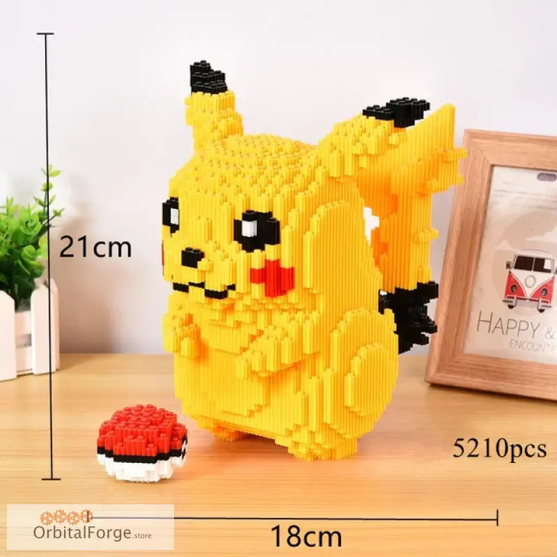 Pikachu building block figure.