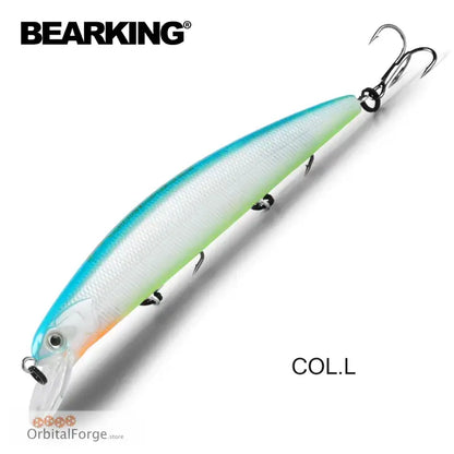 Blue-Green fishing lure with laser-printed fish skin and super weight system