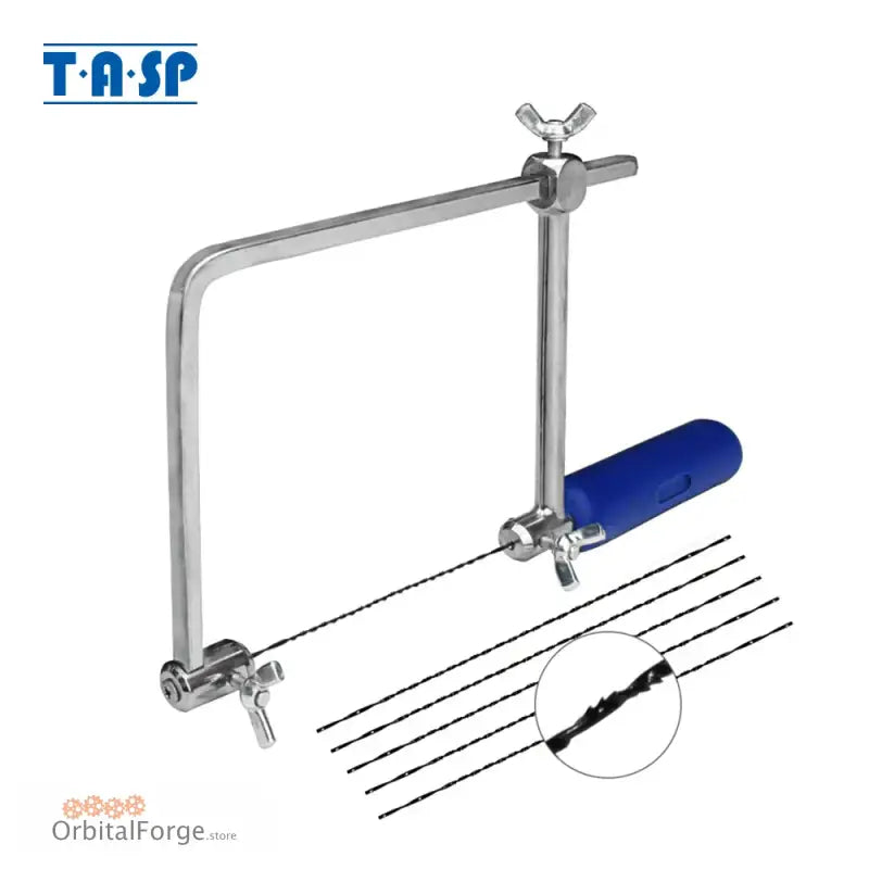 Blue Handle Adjustable Frame Coping Saw for precision cutting with thin blade