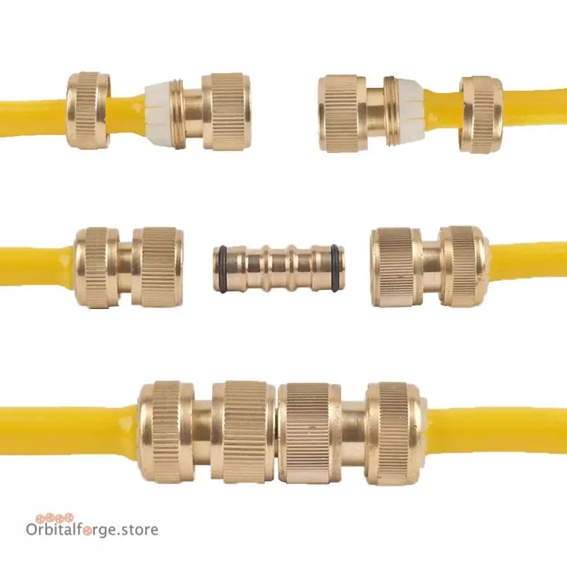 Brass Hose Quick Connector Fittings - 1/2’’ 5/8’’ 3/4’’ 1’’ Copper Thread Tap Adapter for Garden Watering