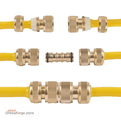 Brass Hose Quick Connector Fittings - 1/2’’ 5/8’’ 3/4’’ 1’’ Copper Thread Tap Adapter for Garden Watering