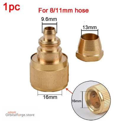 Brass Hose Quick Connector Fittings - 1/2’’ 5/8’’ 3/4’’ 1’’ Copper Thread Tap Adapter for Garden Watering - G