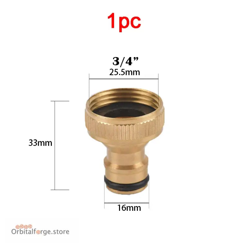 Brass Hose Quick Connector Fittings - 1/2’’ 5/8’’ 3/4’’ 1’’ Copper Thread Tap Adapter for Garden Watering - D