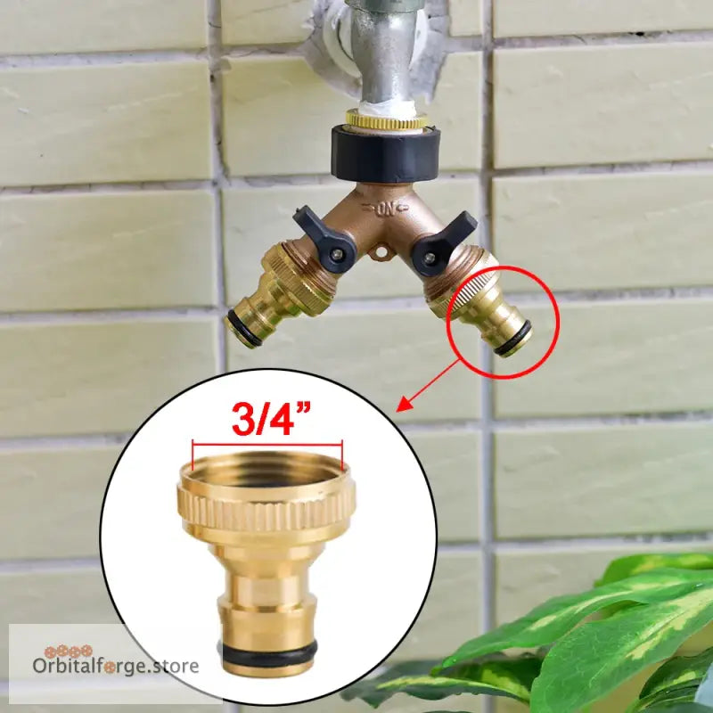 Brass Hose Quick Connector Fittings - 1/2’’ 5/8’’ 3/4’’ 1’’ Copper Thread Tap Adapter for Garden Watering