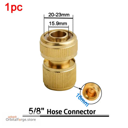 Brass Hose Quick Connector Fittings - 1/2’’ 5/8’’ 3/4’’ 1’’ Copper Thread Tap Adapter for Garden Watering