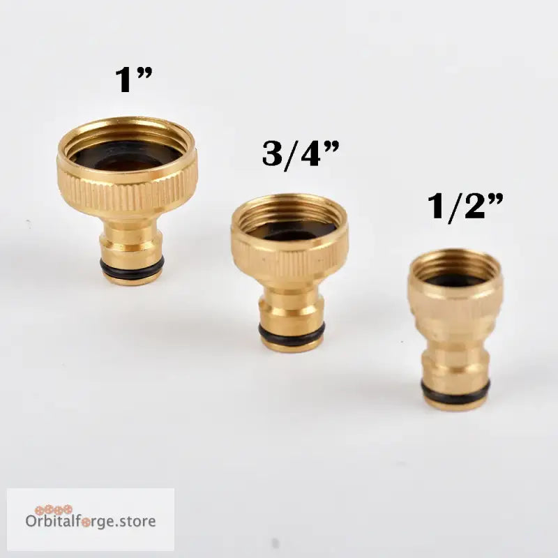 Brass Hose Quick Connector Fittings - 1/2’’ 5/8’’ 3/4’’ 1’’ Copper Thread Tap Adapter for Garden Watering