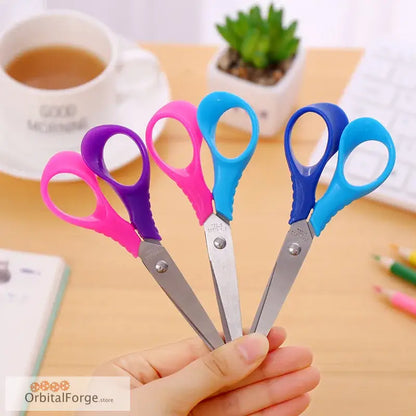 Children’s Round Head Safety Scissors - Plastic DIY Paper-Cutting Tool for Nursery & Art Projects