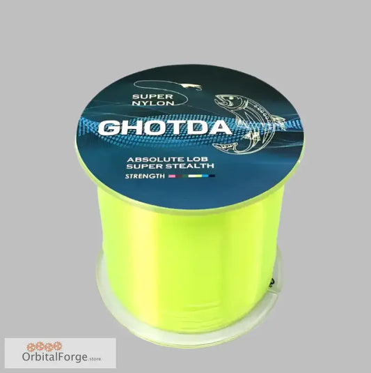 Bright yellow Chotda fishing line spool for carp and sea fishing, 500m nylon fishing line