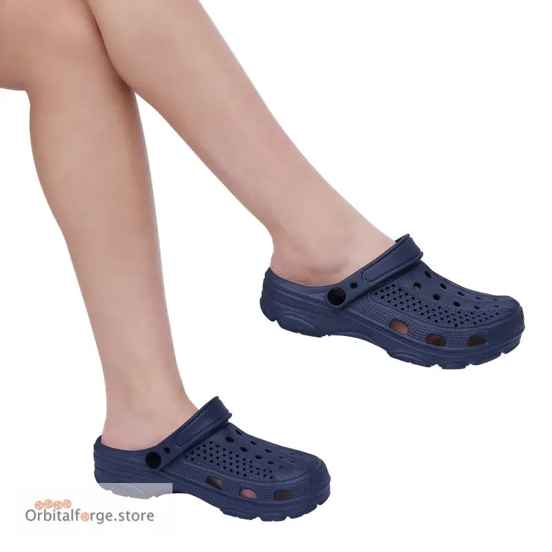 Clogs Slippers - Selection Of Colours Breathable EVA Beach & Garden Slippers with Low Heel Soft Indoor/Outdoor Sandals