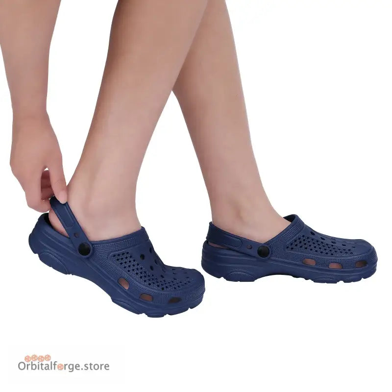 Clogs Slippers - Selection Of Colours Breathable EVA Beach & Garden Slippers with Low Heel Soft Indoor/Outdoor Sandals