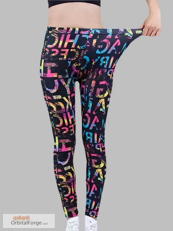 Colourful Camouflage Leggings with Slim Stretch Fit for Casual Wear in vibrant patterns