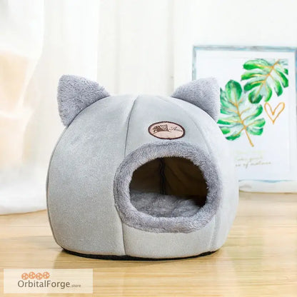 Deep Sleep Comfort Winter Cat & Dogs Bed - Cosy Cotton Cave Nest with Mat Perfect for Cats & Small Dogs Indoors - Light