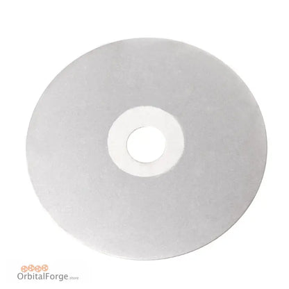 Blank silver compact disc for Diamond-Coated Flat Lap Wheel grinding and polishing