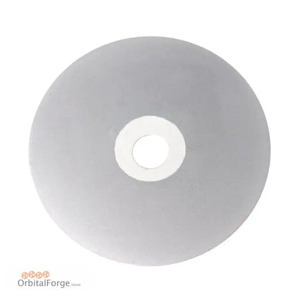 Silver compact disc with a white center hole for Diamond-Coated Flat Lap Wheel