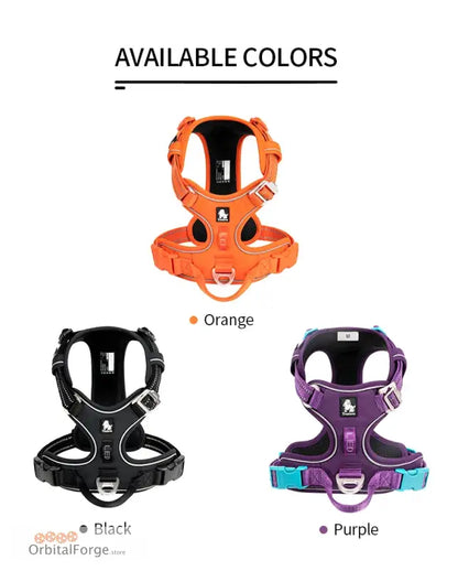 DogDog No Pull Dog Harness - Multiple Colours Reflective Nylon Adjustable Step-In Comfort for All Seasons