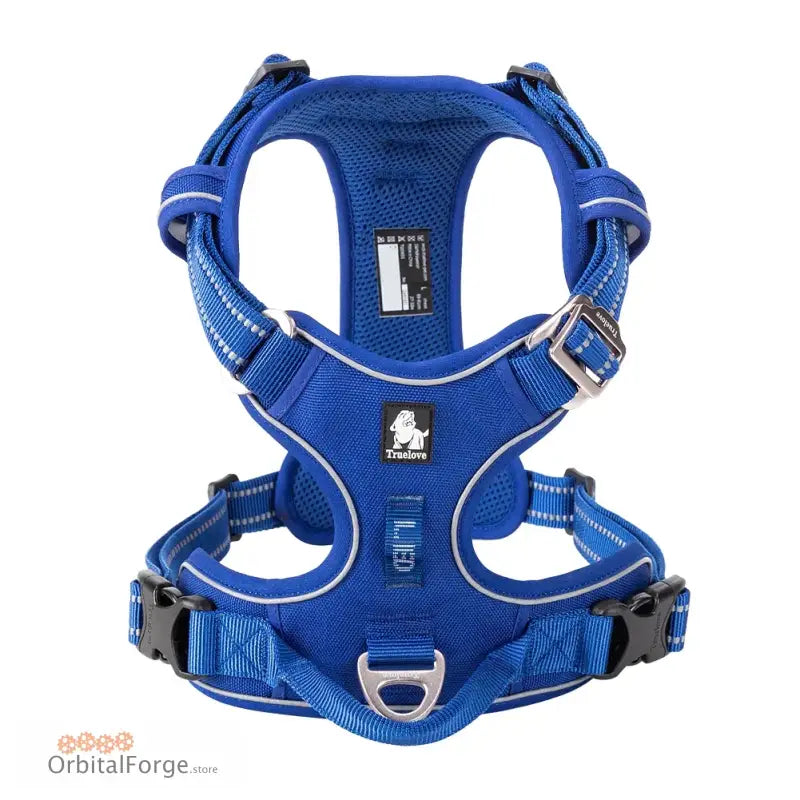 DogDog No Pull Dog Harness - Multiple Colours Reflective Nylon Adjustable Step-In Comfort for All Seasons - ROYALBLUE