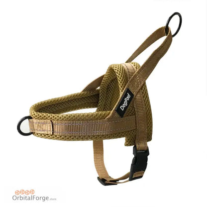 DogDog No Pull Soft Padded Dog Harness Vest - Reflective Durable for Training Small to Large Dogs All Seasons - khaki