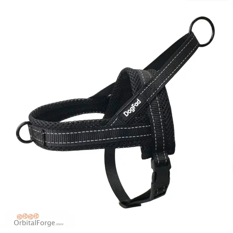 DogDog No Pull Soft Padded Dog Harness Vest - Reflective Durable for Training Small to Large Dogs All Seasons - Black