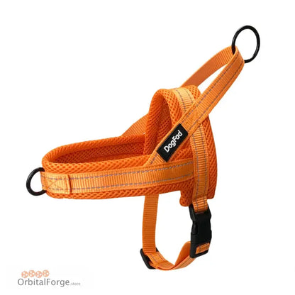 DogDog No Pull Soft Padded Dog Harness Vest - Reflective Durable for Training Small to Large Dogs All Seasons - Orange