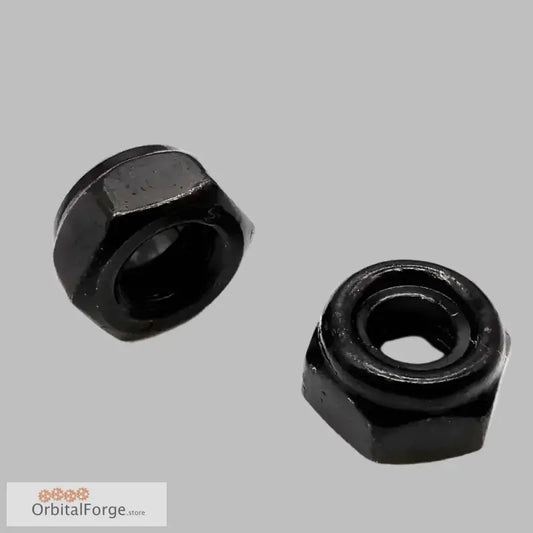 Black Hex Nylon Insert Lock Nuts in Carbon Steel for Secure Fastening