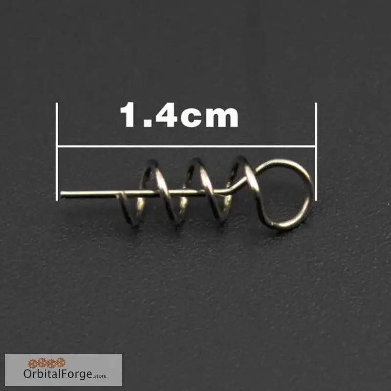 Metal spring coil with loop for high-carbon steel soft lure baits, 1.4cm length