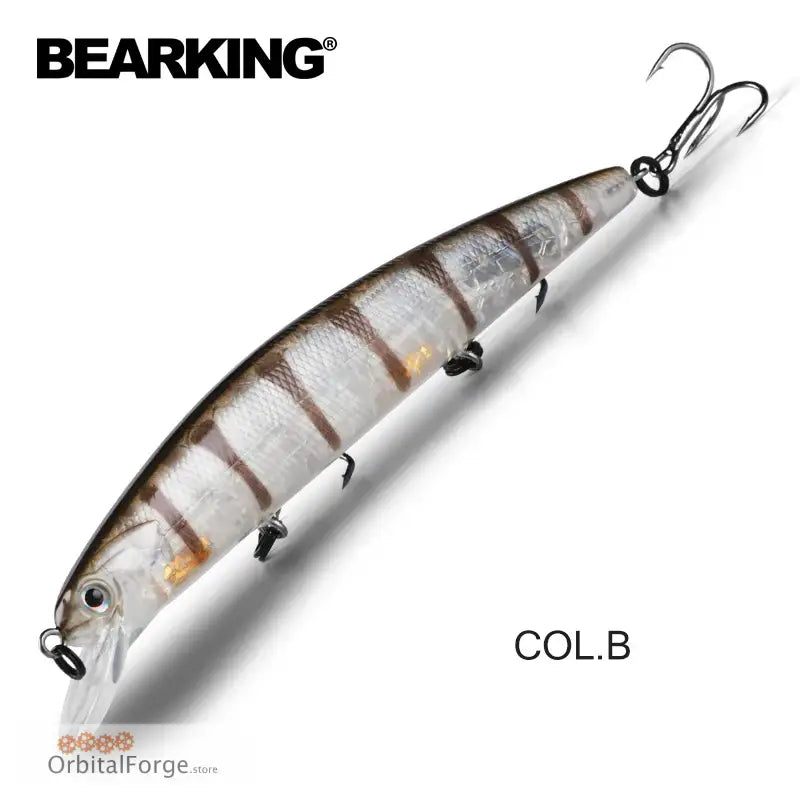 Silver minnow fishing lure with fish skin design and super weight for deeper casting