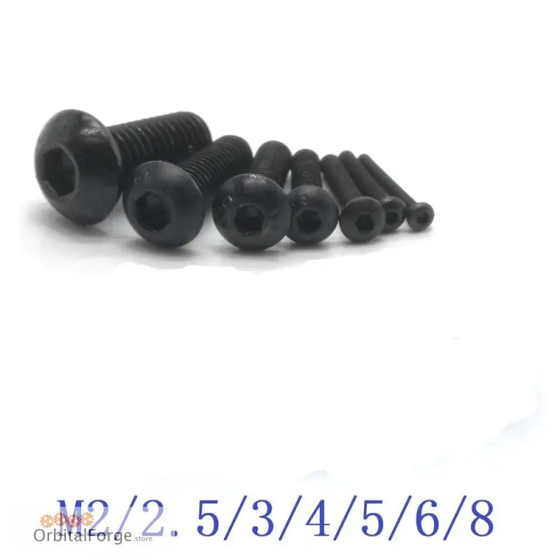 M2-M8 304 A2 Hex Socket Button Head Screws - Carbon Black Allen Bolts for Metalworking CE Certified