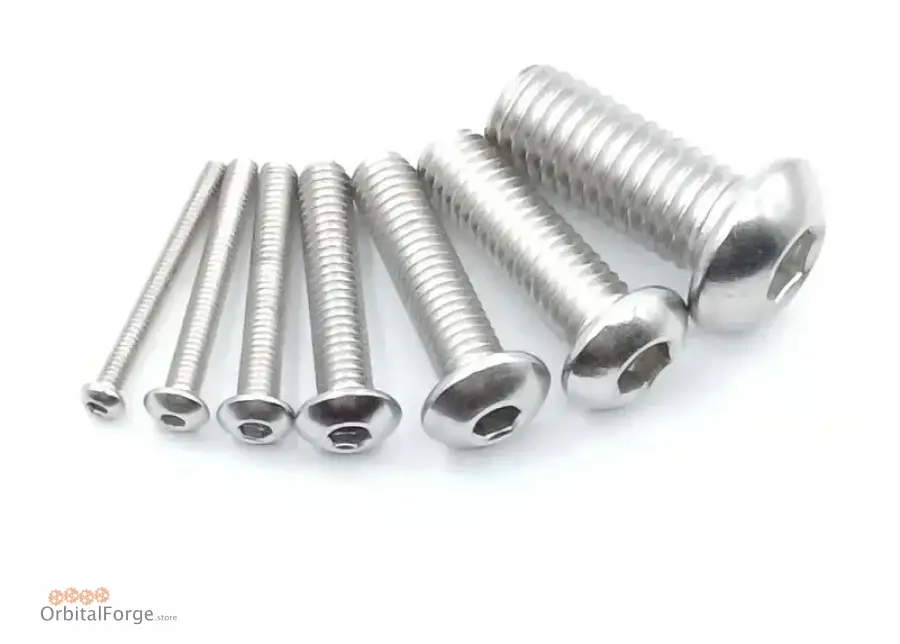 M2-M8 304 A2 Hex Socket Button Head Screws - Stainless Steel Allen Bolts for Metalworking CE Certified