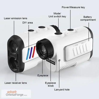 Mileseey PF2E Laser Rangefinder - 400m/600m Mini 6x Telescope for Golf & Hunting Measures Distance Angle & Speed